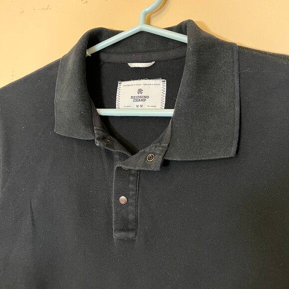Reigning Champ Short Sleeve Snap Button Polo Shirt - Men's Size M - Picture 2 of 8